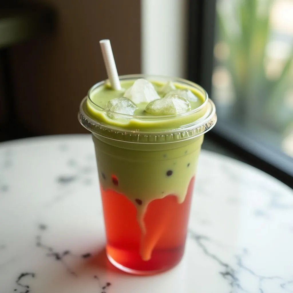 Iced Strawberry Matcha