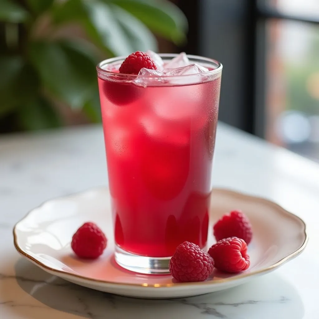 Raspberry Hibiscus Iced Tea
