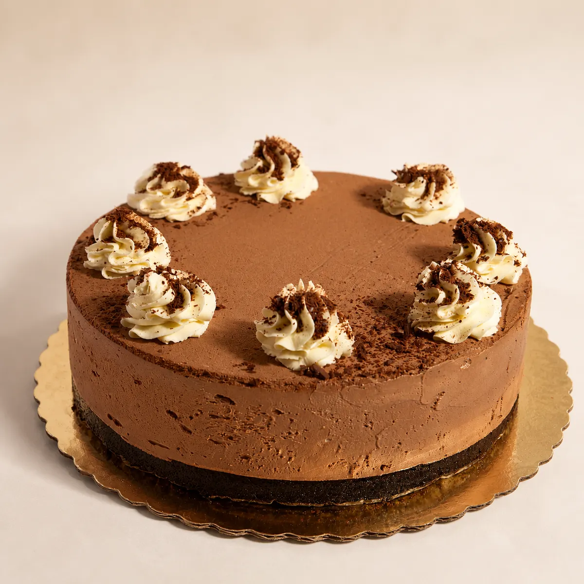 Sweet Kitchen NJ chocolate mousse cake with cream rosettes